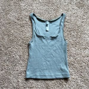 Skims Cotton Rib Tank Top Mineral XS